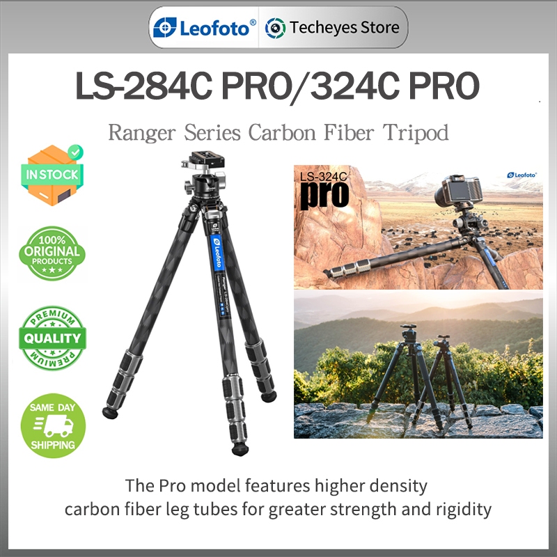 Leofoto LS-284C/LS-324C PRO Tripod and LH-30R/LH40R Head for DSLR ...