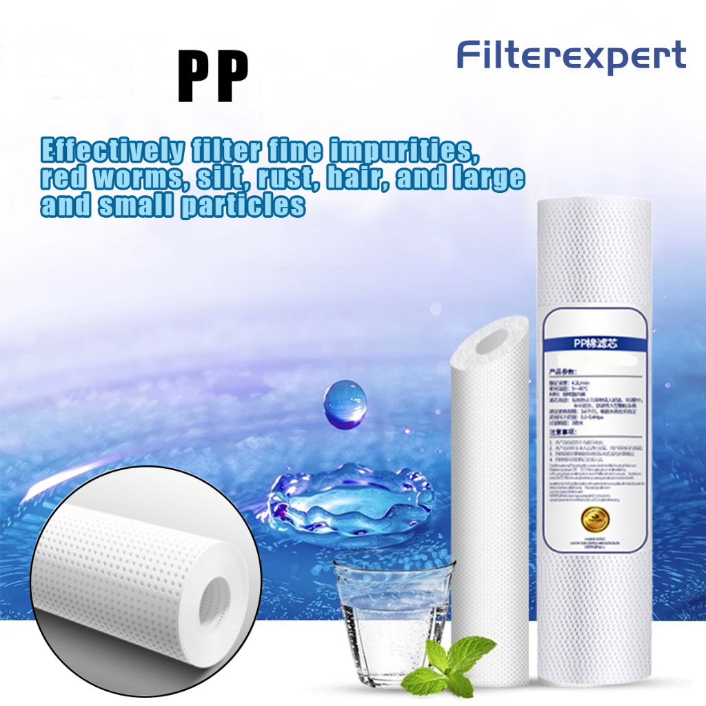 2 in 1 Replacement Water Filter Complete Set 10 inches Sediment Carbon ...