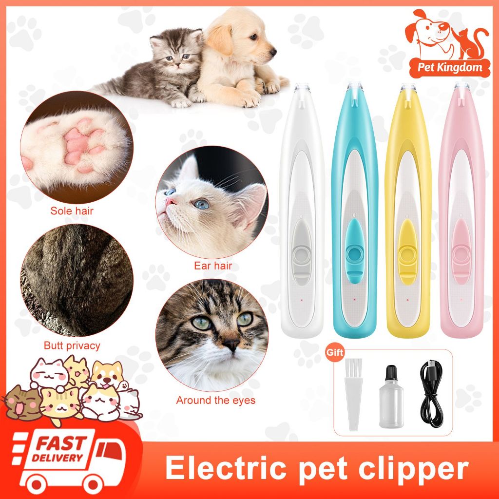 Electric Pet Paw Shaver Dog Cat Foot Hair Trimmer with Light Pet Paw ...