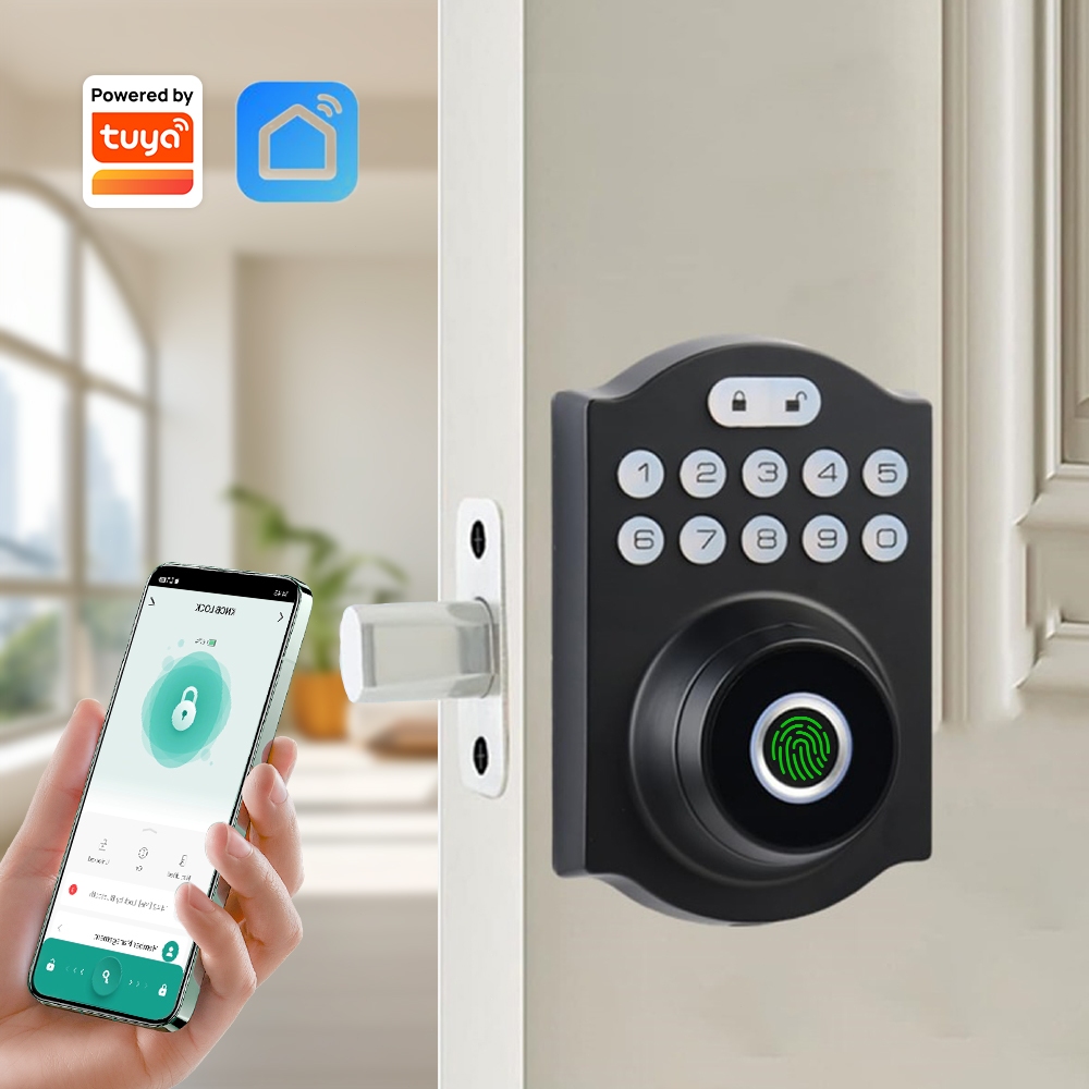 Fingerprint door lock, support Tuya application unlocking, electronic