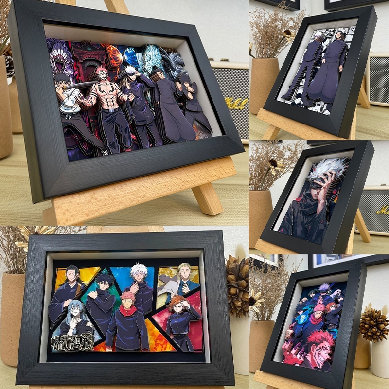 Jujutsu Kaisen Satoru Gojo Fushiguro Megumi Photo Frame Anime ...