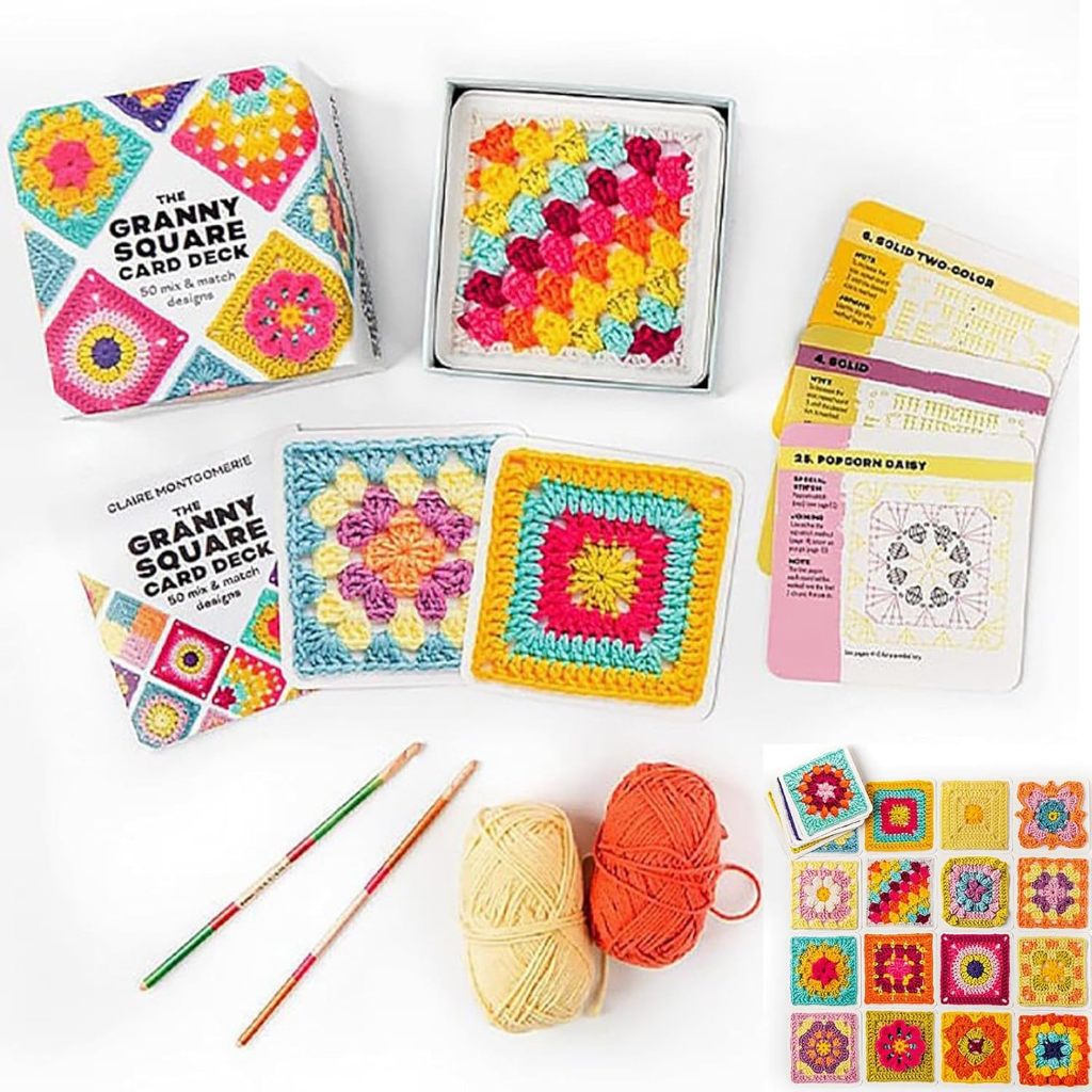 Granny Square Card Deck，Granny Square Card Deck Knitting Kit50 Mix