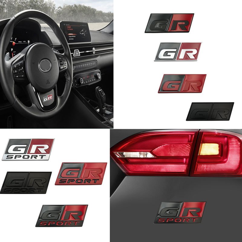 3D Metal Car GR Sport GR Logo Car Interior decoration Stickers Decals ...