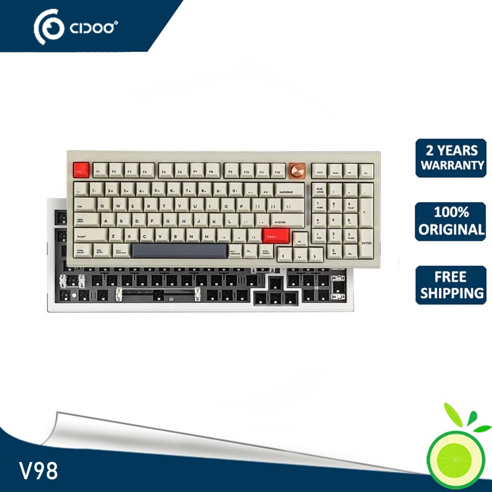 CIDOO V98 Mechanical keyboard customization VIA aluminum pile pile RGB ...