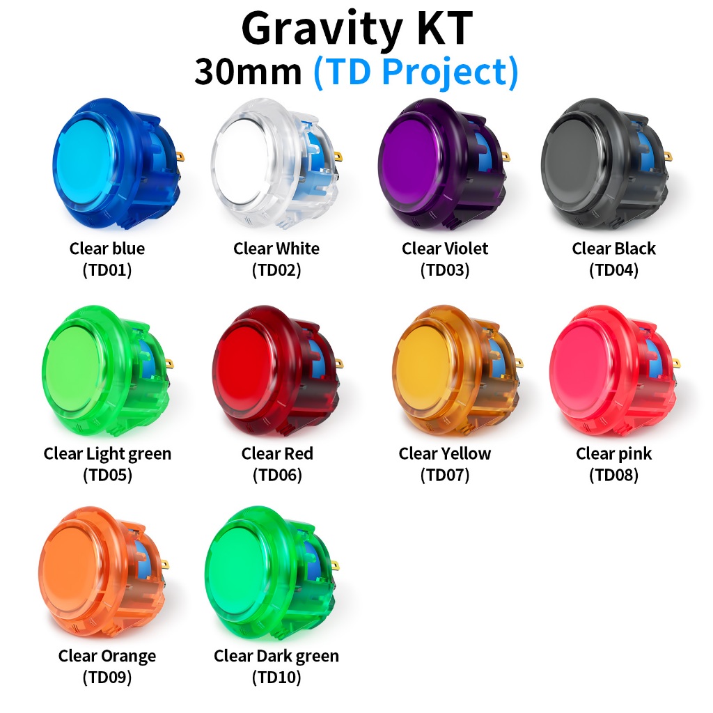 Qanba Gravity KT Arcade buttons Mute snap-in button Multiple trigger ...