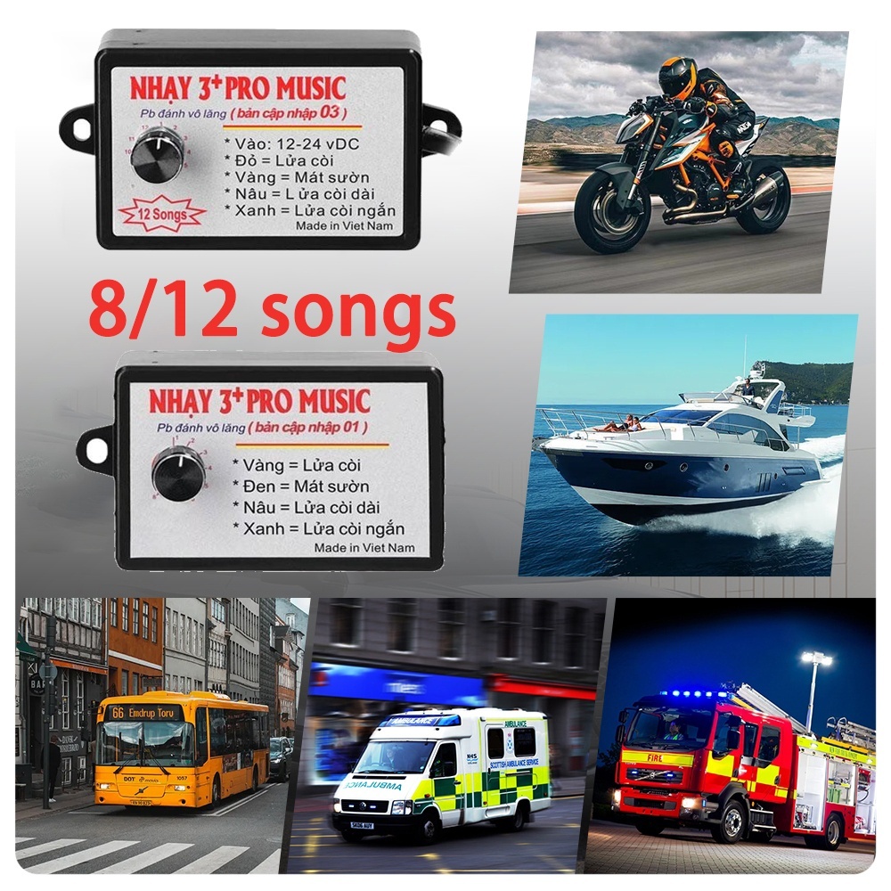 12V/24V Universal Nhay 3+Pro car Music Horn Controller Horn Speaker