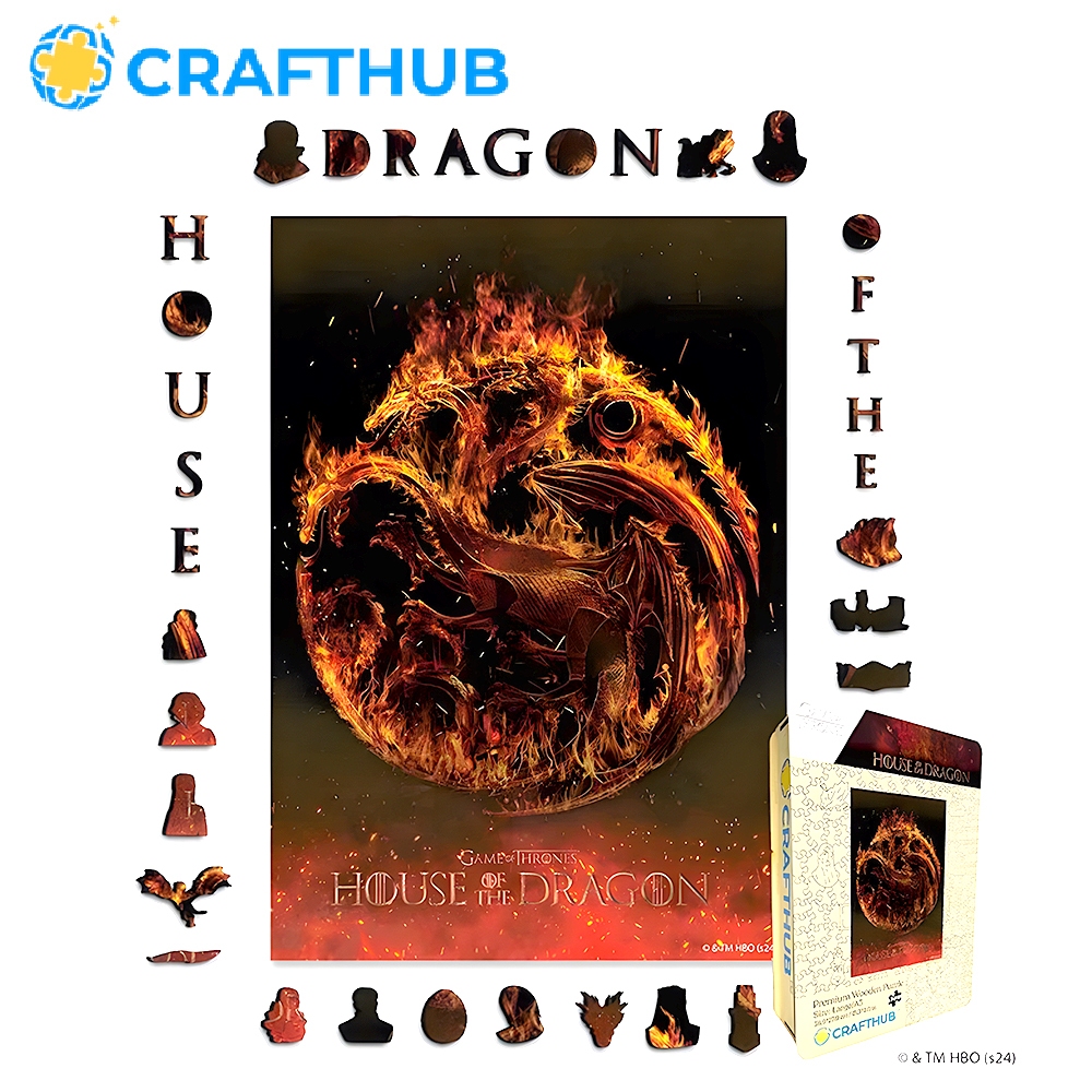 Crafthub House of the Dragon Wooden Jigsaw Puzzle Board Game | Shopee ...