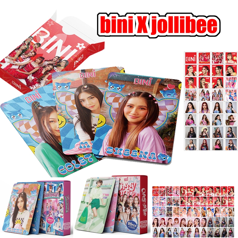95pcs/box jollibini photocards BINI Lomo cards Holographic Photocard ...