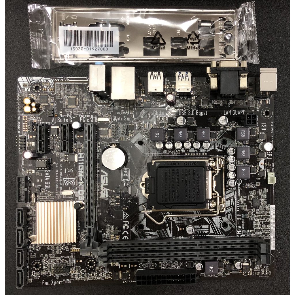 ASUS H110M-K D3 Motherboard Micro-ATX Intel LGA 1151 i3/i5/i7 Socket ...