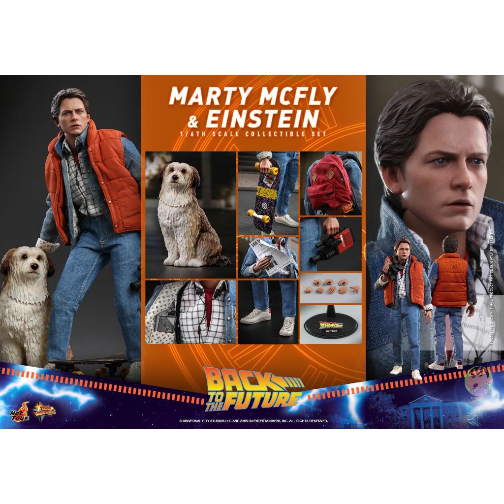 Hot Toys MMS573 Back To The Future – Marty Mcfly & Einstein 1/6 Scale ...