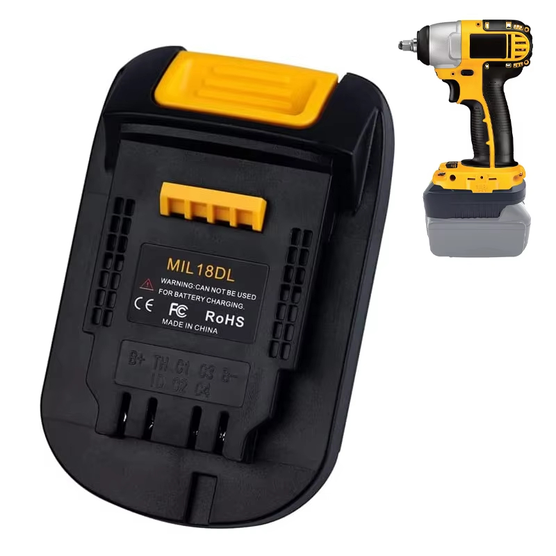 MIL18DL Battery Adapter – Convert Milwaukee M18 Battery To Work With DeWalt 18V/20V Tools, Durable Plastic, Not For Charging