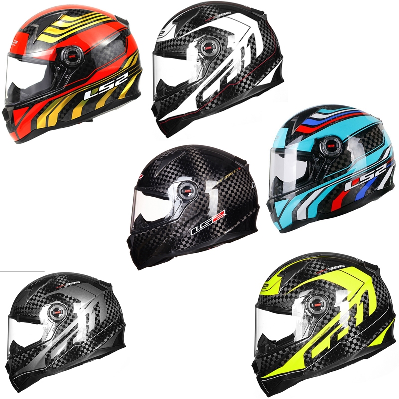 LS2 FF396 Carbon Fiber Motorcycle Helmet Full Face Helmet | Shopee ...