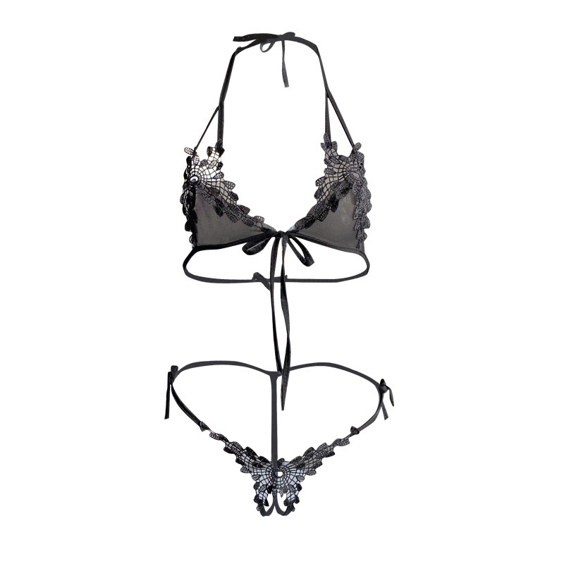 Lingerie Women Sets Sexy Body Suit Black Bra Thong Erotica Set Babydoll ...