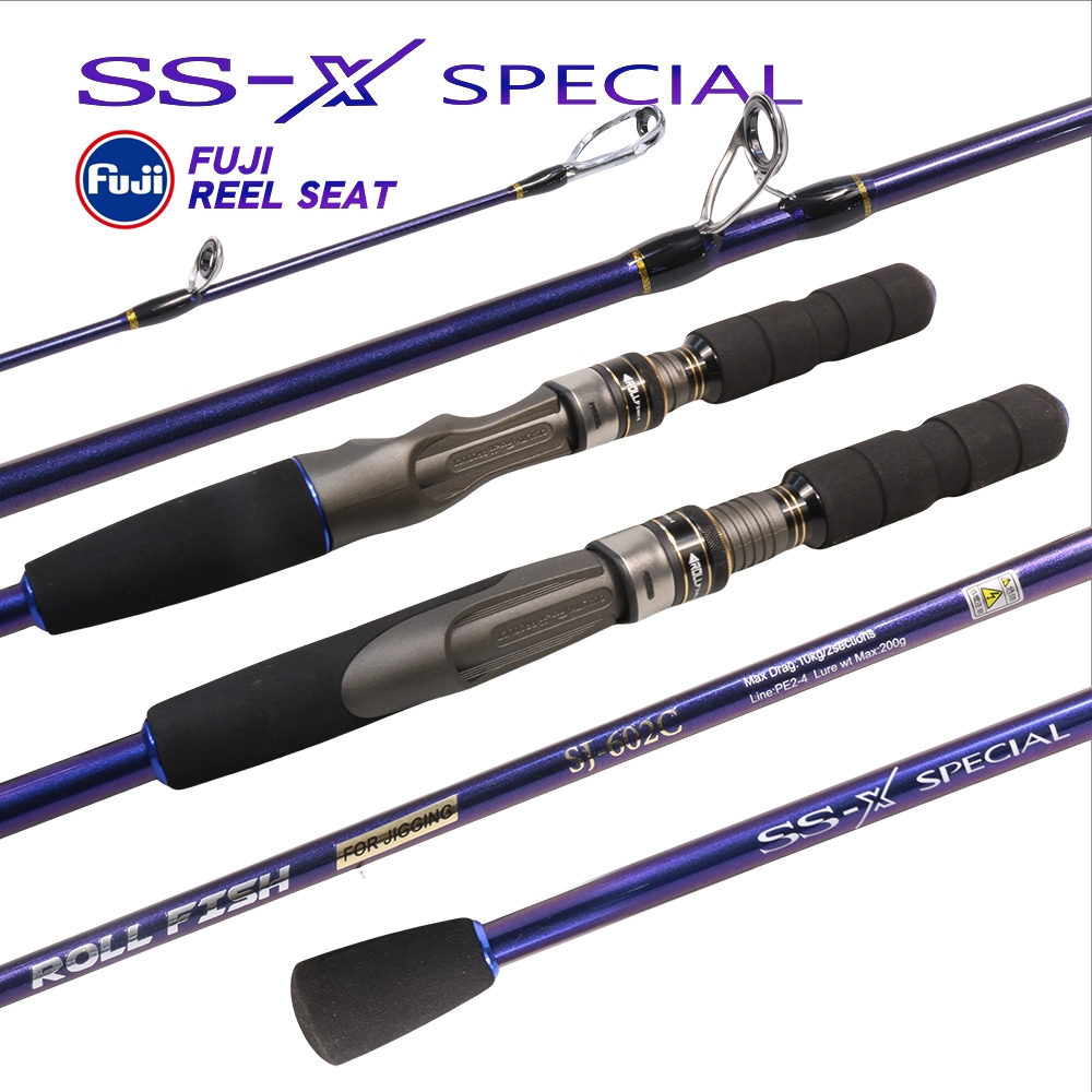 10KG FUJI Jigging Rod Saltwater Fishing Rod 1.68M/1.8M/1.98M Fast/Slow ...