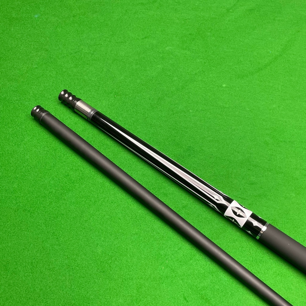 Sturdy USA Pool Cue - Black & Silver Accented Hybrid Carbon Fiber Shaft ...