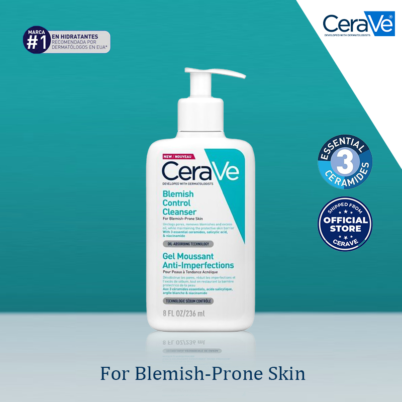 CeraVe Blemish Control Cleanser Gentle Exfoliation AntiAcne Repair