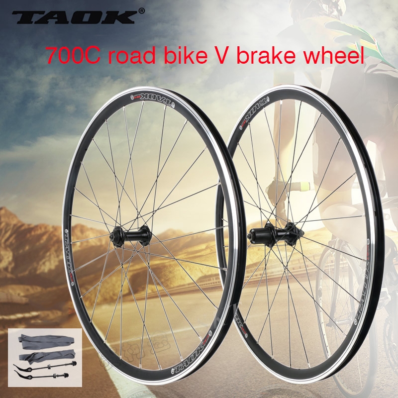 Road Bike Wheels Front Rear 700C Bicycle Wheelset Seal Bearing 8/9/10 ...