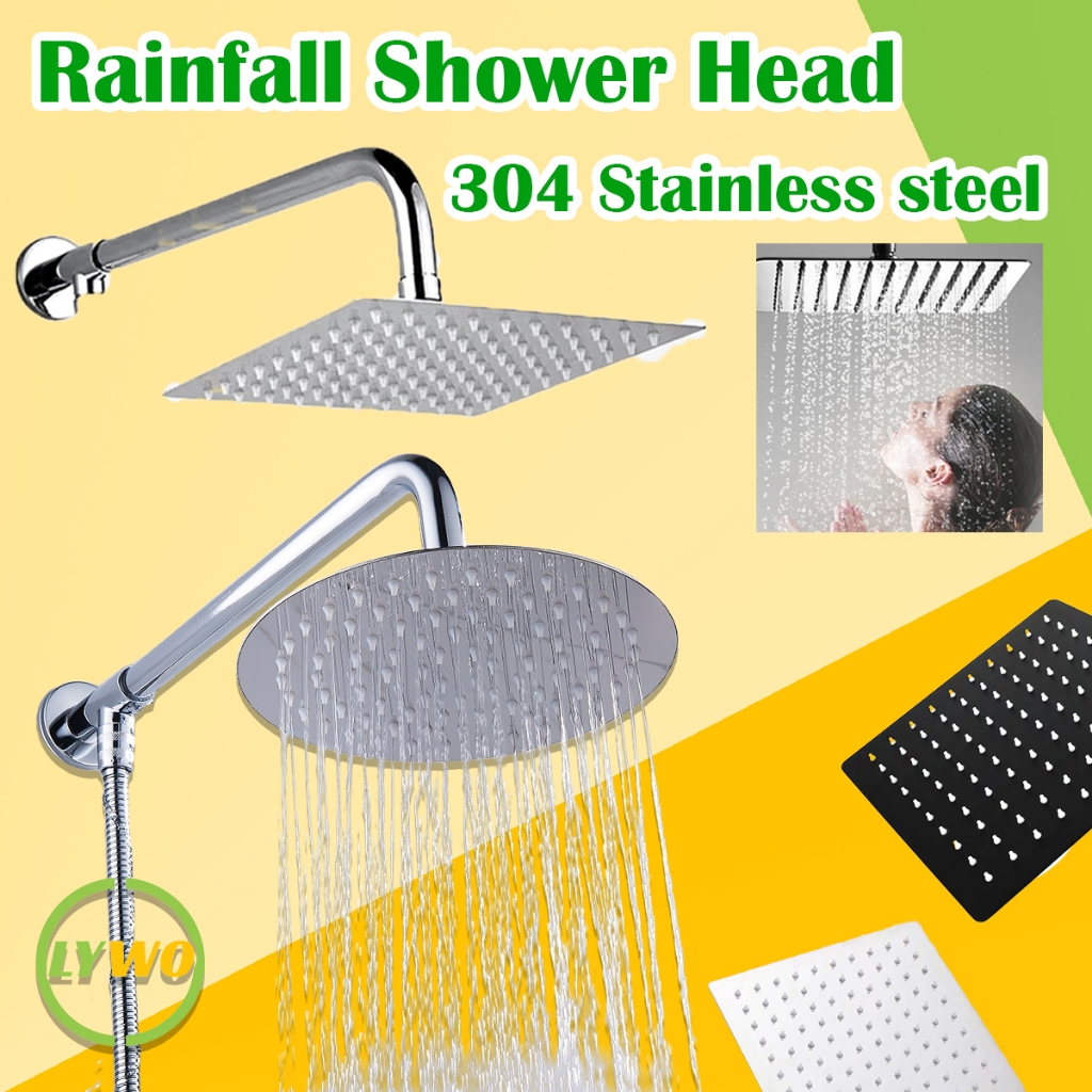Rainfall Shower Head 8 inch Square Rain Shower Head Round head ...