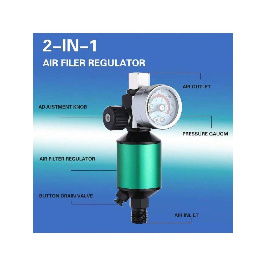 Lot Of 2 Air Tool Inline Oil/Water Separator Filters - Removes Moisture & Contaminants