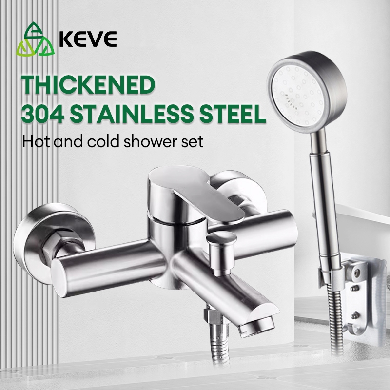 KEVE Stainless Shower Mixer Faucet Valve Heater Bathtub Faucet Bathroom