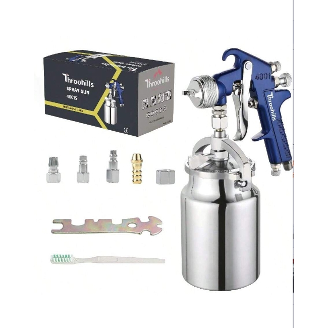 HVLP Spray Gun Air Paint Sprayer Siphon Feed 1000CC Capacity, with 1