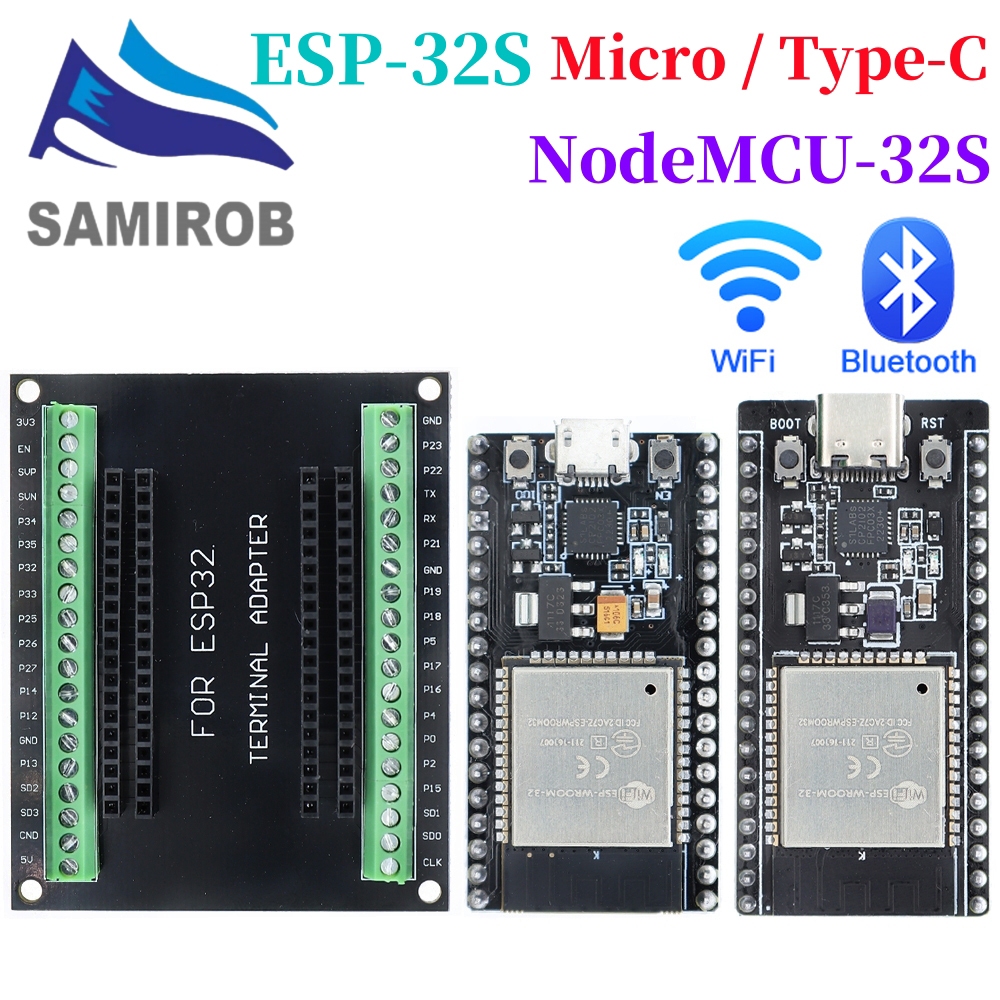 ESP32 Development Board ESP-32S NodeMCU-32S MICRO/TYPE-C Wireless ...