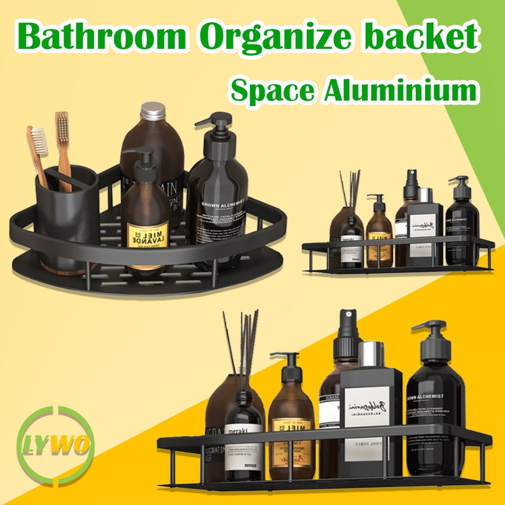 Bathroom Corner Organizer Rack Triangular/Square Wall Rack space ...