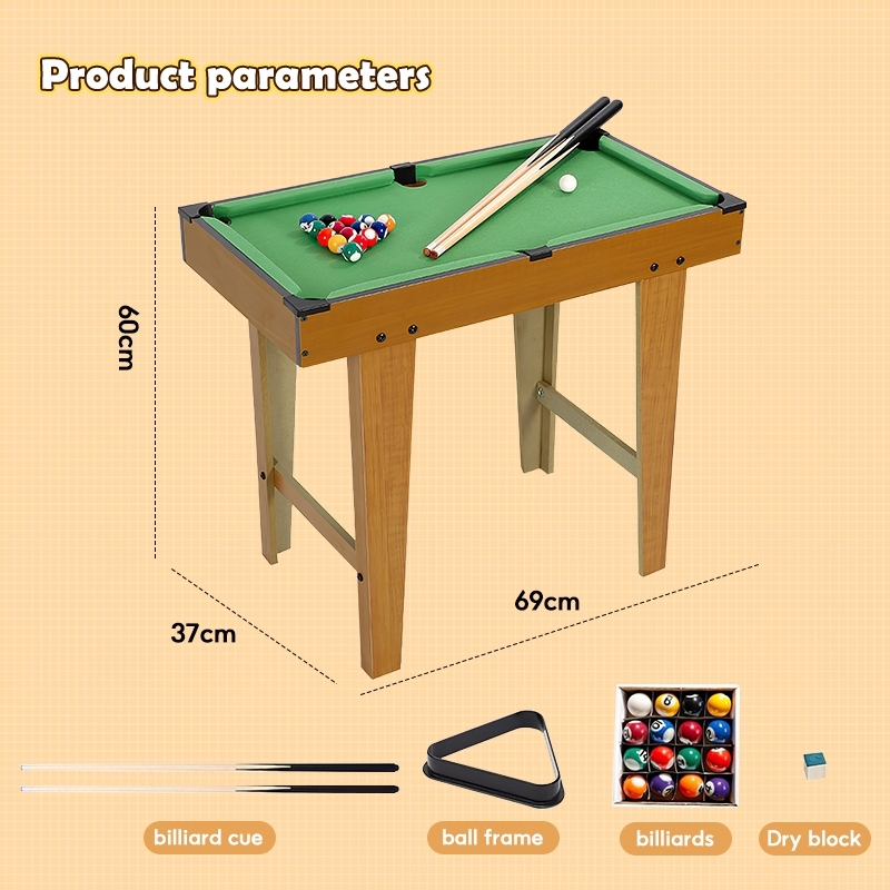 Mini billiard table for Kids wooden with tall feet pool table set taco ...