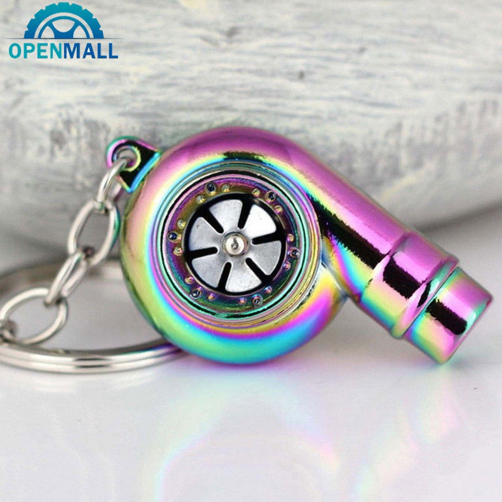 OM Mini Turbo Turbocharger Keychain Spinning Turbine Key Chain Ring ...