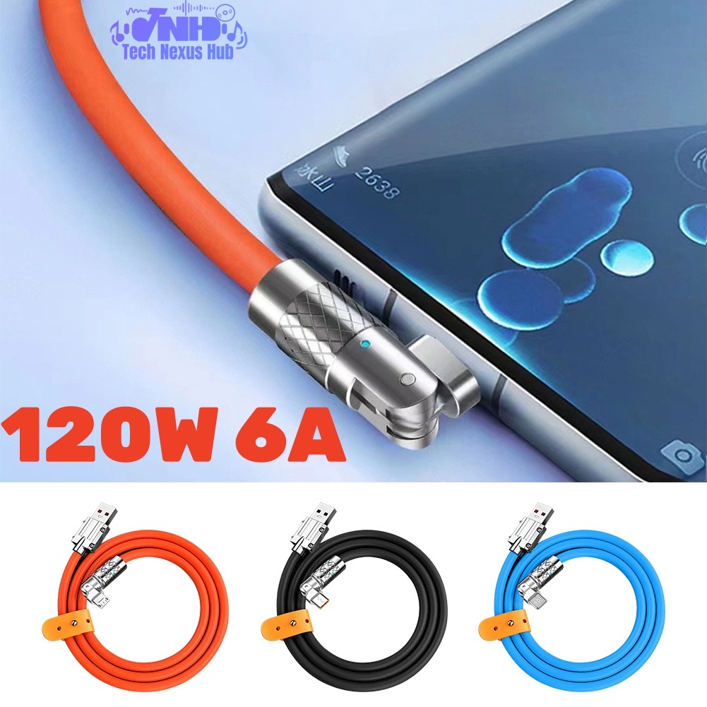 1Meter Original USB Liquid Silicone Cable Wired Metal TypeC Fast Charge ...