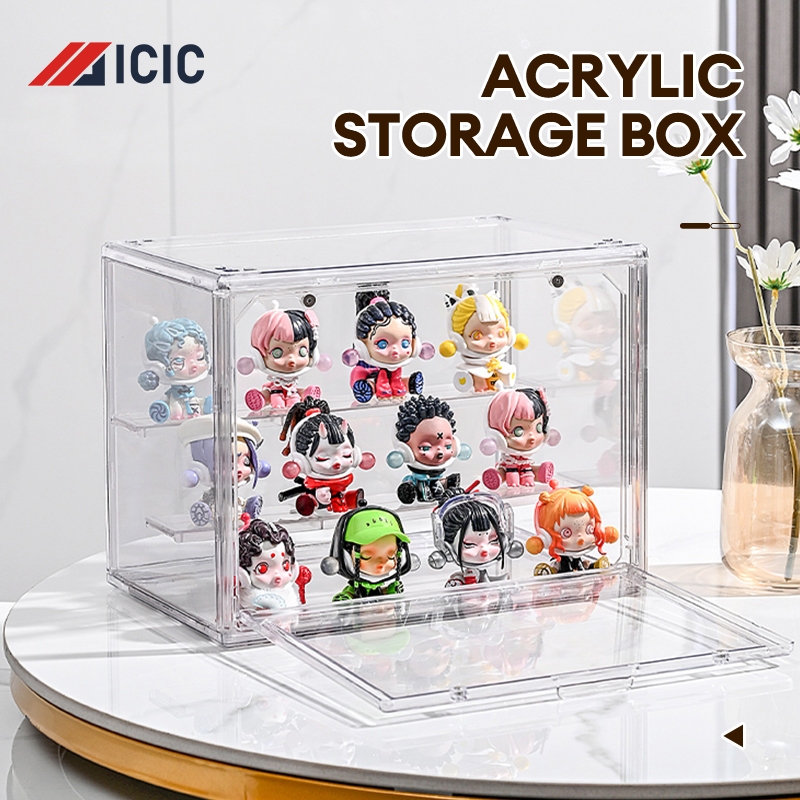 Transparent Colorful Toy Organizer ICIC Acrylic Display Case