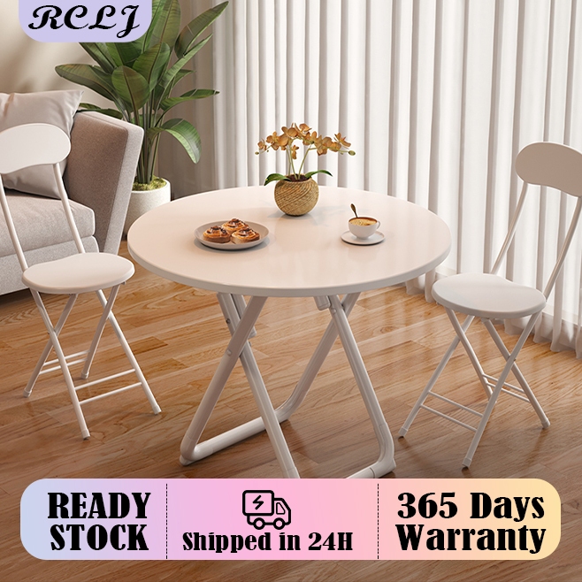 【79% Off Clearance Sale】Folding Table Round Table Balcony Table Folding  Table For Camping Study Table Foldable Small Family foldable dining table 