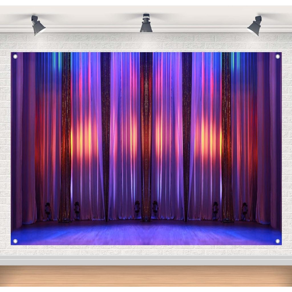 7x5ft Stage Spotlights Backdrop Banner Graduation Performance ...