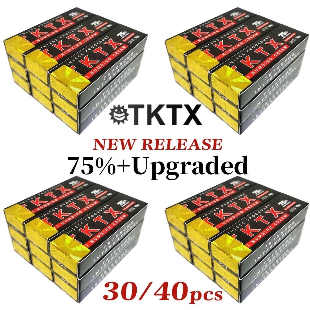 30/40/PCS Topical Tattoo Cream Black TKTX 75% Cream More Numbing ...