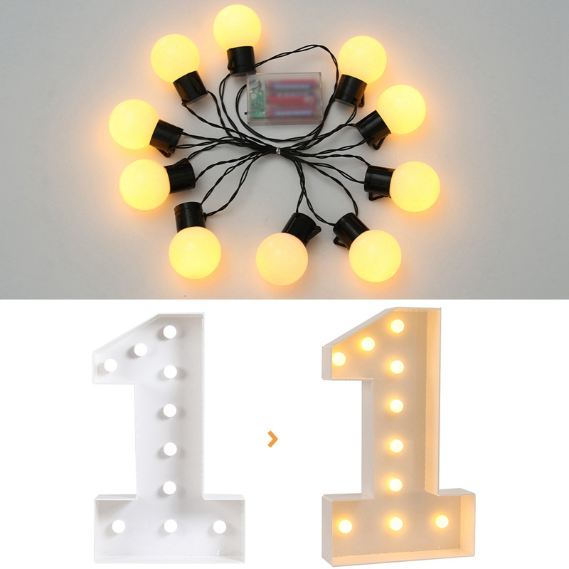 【No Lights】73cm 0-9 Giant Marquee Light Up Number Balloon Filling Box ...