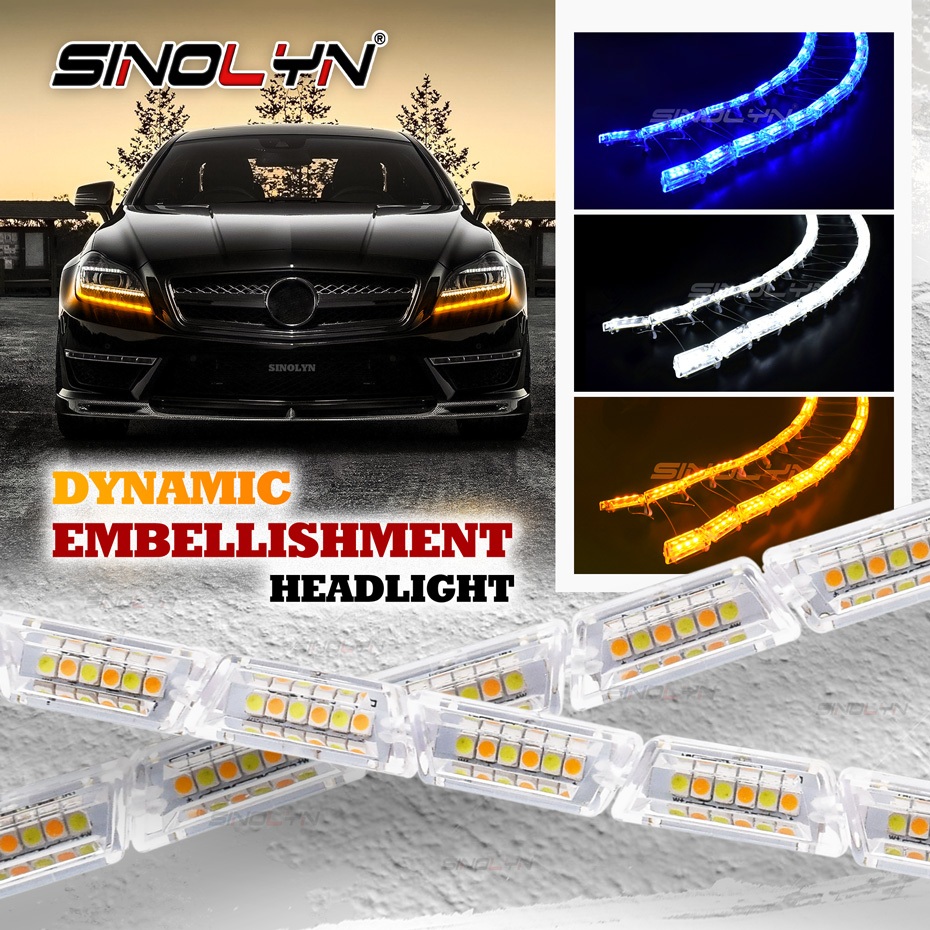 Sinolyn Tuning Flexible LED Daytime Running Lights Switchback Turn ...