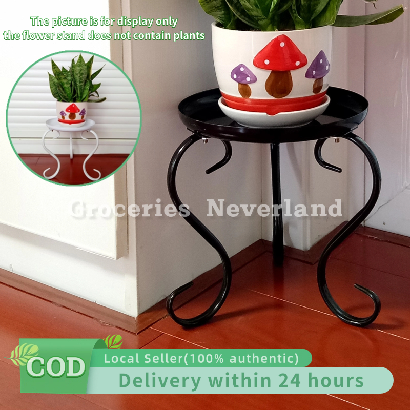 EuropeanStyle SingleLayer Floor Iron Flower Stand Balcony Living Room Flower Pot Shelf Simple