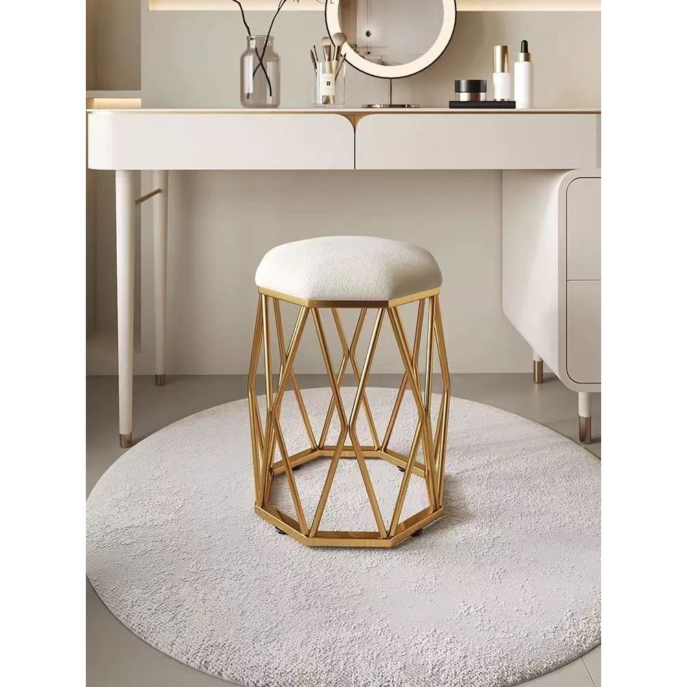 Light Luxury Dressing Table Round Stool Household Nordic Modern Girl