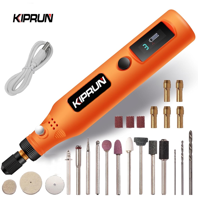 KIPRUN Mini Cordless Rotary Tool with Work Screen, Electric Rotary Tool