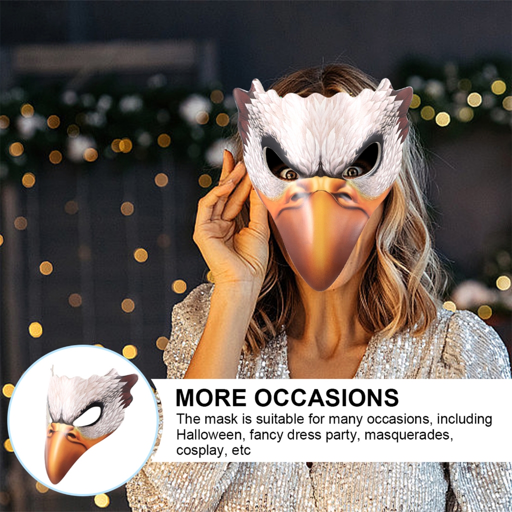 Halloween Eagle Headgear White Latex Eagle Mask - Halloween Animal Costume  Mask For Parties \u0026 Masquerades Halloween Eagle Mask, image size:1024x1024
