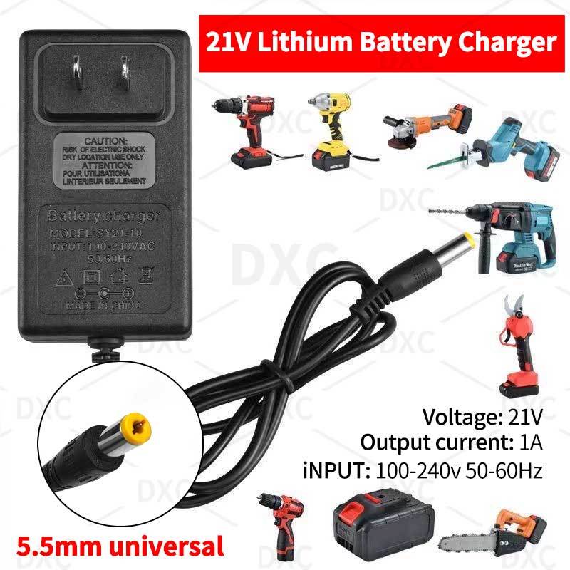 Battery Charger 21V 1A universal lithium battery charger plug ...