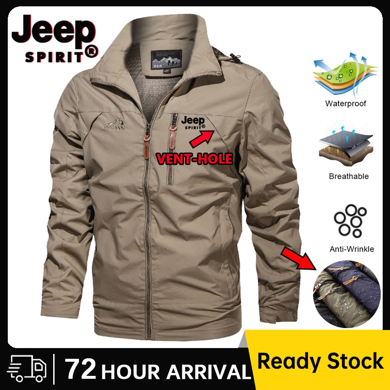 【2-3 days arrive!!!】JEEP SPIRIT Waterproof Jacket For Men Military Camo ...