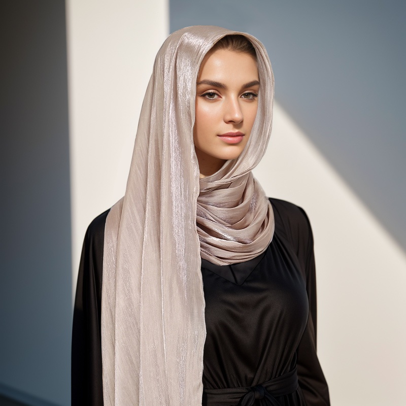Women's Rose Gold Metallic Unicorn Glitter Scarf - Multifunctional Snood