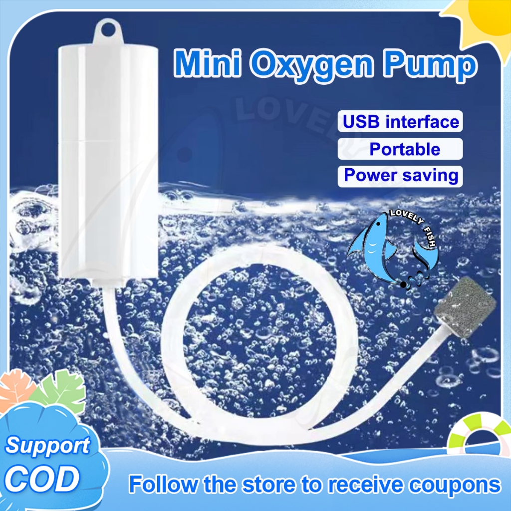 Aquarium Fish Tank Portable Mini USB Oxygen Pump Car Aerator Fish ...