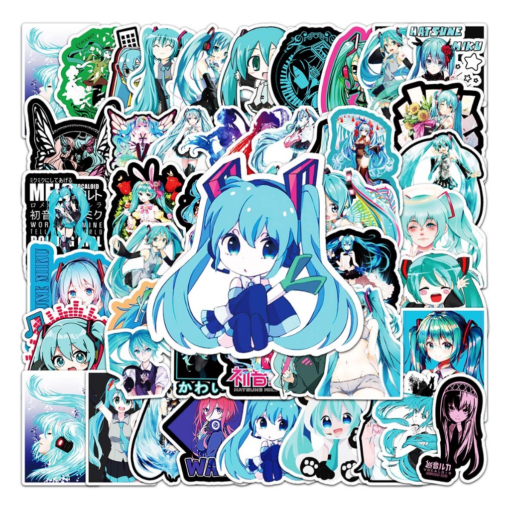 10/50 Hatsune Miku series cartoon character stickers creative ...