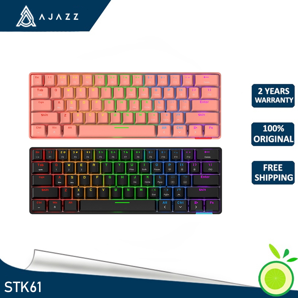 AJAZZ STK61 Wireless Bluetooth dual mode mechanical keyboard 61 keys ...