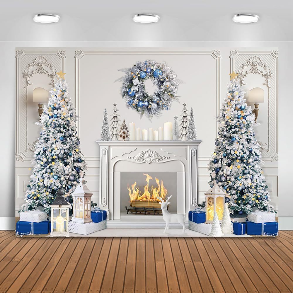 7x5ft Classic Christmas Interior Room Photography Backdrop Xmas Tree ...