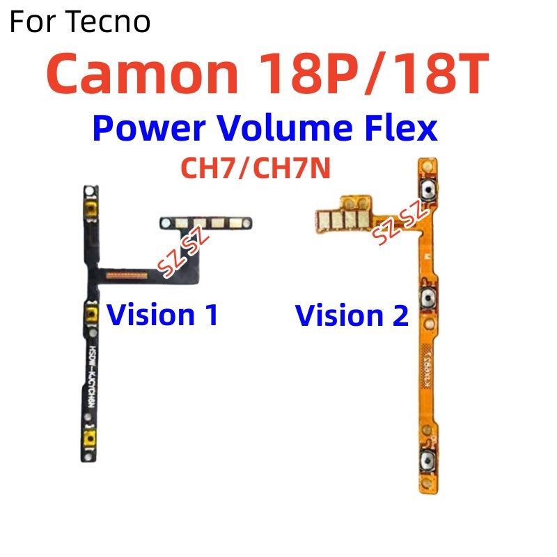 Power on off button flex for Tecno Camon 18 p Premier 18 p 18I Ch6 ch6n ...
