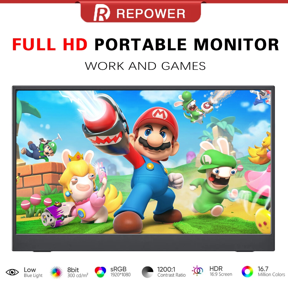 Portable Monitor 14 /15.6 inch External Monitor 1080P HDR PC Gameing ...