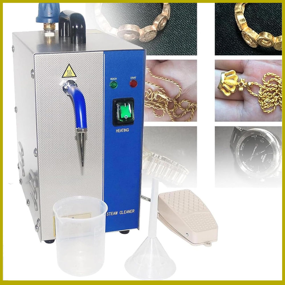 1300W 2L Stainless Steel Jewelry steam cleaner Gem washer Gold and ...